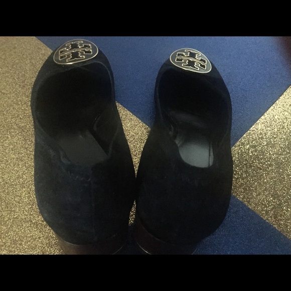 TORY BURCH GORG SUEDE BLOCK WOODEN Heels RETRO LUX - Picture 7 of 8